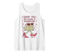 Off to Actively Monitor Funny Frog Teacher Testing Tank Top
