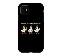 Off to Actively Monitor Teacher Testing Day Funny Goose Case for iPhone 11