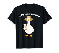 Off to Apply Sunscreen Funny Goose Summer Vacation T-Shirt