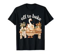 Off to Bake Goose Baking Pastry Chef Home Baker Sweet Treats T-Shirt