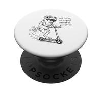 Off to be an unpaid peaceful protester frog scooter PopSockets Adhesive PopGrip