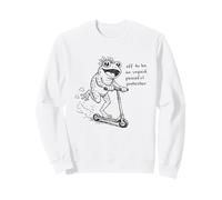 Off to be an unpaid peaceful protester frog scooter Sweatshirt