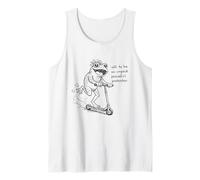 Off to be an unpaid Peaceful Protester Frog Scooter Tank Top