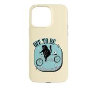 Off To Be Radical Left Scum Black Cat Mouse Ride Bike Retro Case for iPhone 15 Pro Max