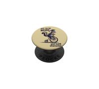 Off To Be Weird And Build Character Skunk Graduation PopSockets Adhesive PopGrip