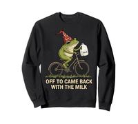 Off To Came Back With Milk Fathers Day Daddy Frog Dad Sweatshirt