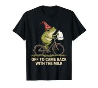 Off to Came Back with Milk Fathers Day Daddy Frog Dad T-Shirt