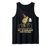 Off to Came Back with Milk Fathers Day Daddy Frog Dad Tank Top