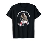 Off to Cause A Disturbance Funny Racoon Ferret Rat Unhinged T-Shirt
