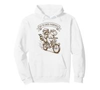 Off To Cause A Kerfuffle Capybara Raccoon Bicycle Meme Pullover Hoodie