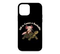 Off to cause a Kerfuffle Cute Medieval Axolotl Turtle Case for iPhone 12 mini