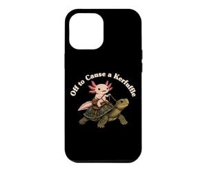 Off to cause a Kerfuffle Cute Medieval Axolotl Turtle Case for iPhone 12 Pro Max