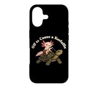 Off to cause a Kerfuffle Cute Medieval Axolotl Turtle Case for iPhone 17