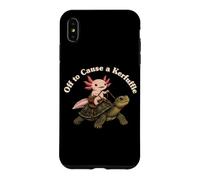 Off to cause a Kerfuffle Cute Medieval Axolotl Turtle Case for iPhone XS Max