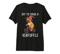 Off to Cause A Kerfuffle French Bulldog Funny Weirdcore Premium T-Shirt