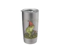Off to Cause A Kerfuffle Frog Funny Weirdcore Sayings Unique Stainless Steel Insulated Tumbler
