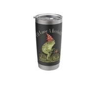 Off to Cause A Kerfuffle Frog Funny Weirdcore Sayings Unique Stainless Steel Insulated Tumbler