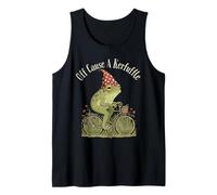 Off to Cause A Kerfuffle Frog Funny Weirdcore Sayings Unique Tank Top