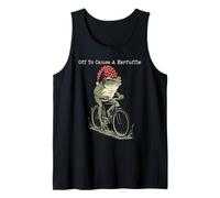 Off to Cause A Kerfuffle Frog Funny Weirdcore Sayings Unique Tank Top