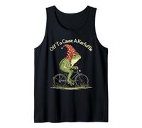 Off to Cause A Kerfuffle Frog Funny Weirdcore Sayings Unique Tank Top