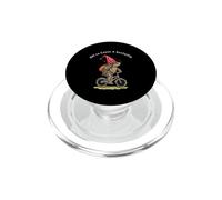 Off to Cause A Kerfuffle Fun Weird Turtle Riding Biking PopSockets PopGrip for MagSafe