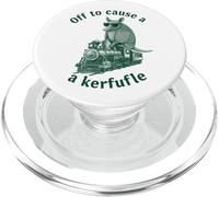 Off To Cause A Kerfuffle Funny Armadillo Steam Train PopSockets PopGrip for MagSafe