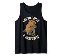 Off to Cause A Kerfuffle Funny Capybara Kick Scooter Humor Tank Top