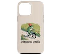 Off to Cause a kerfuffle funny frog on bike Case for iPhone 13 Pro Max