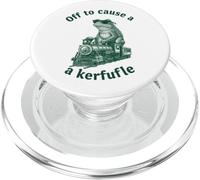 Off To Cause A Kerfuffle Funny Frog Toad Steam Train PopSockets PopGrip for MagSafe