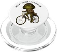 Off To Cause A Kerfuffle Funny Frog With Bob Haircut Meme PopSockets PopGrip for MagSafe