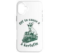 Off To Cause A Kerfuffle Funny Goat Steam Train Case for iPhone 16 Plus