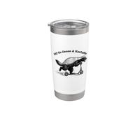 Off to Cause A Kerfuffle Funny Honey Badger On Kick Scooter Stainless Steel Insulated Tumbler
