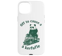 Off To Cause A Kerfuffle Funny Panda Bear Steam Train Case for iPhone 15 Plus