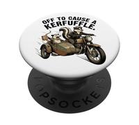 Off To Cause A Kerfuffle Funny Skunk Opossum PopSockets Adhesive PopGrip