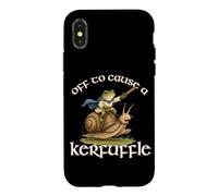 Off to Cause a Kerfuffle Medieval Frog Snail Warrior Meme Case for iPhone X/XS