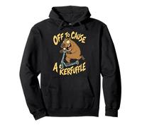Off To Cause A Kerfuffle Meme Capybara Scooter Funny Chaotic Pullover Hoodie