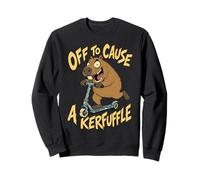Off To Cause A Kerfuffle Meme Capybara Scooter Funny Chaotic Sweatshirt
