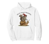 Off to Cause a Kerfuffle | Squirrel Riding Snail Weirdcore Pullover Hoodie