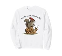 Off to Cause a Kerfuffle | Squirrel Riding Snail Weirdcore Sweatshirt