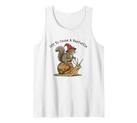 Off to Cause a Kerfuffle | Squirrel Riding Snail Weirdcore Tank Top
