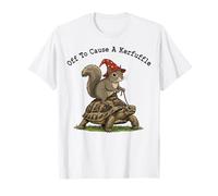 Off to Cause a Kerfuffle Squirrel Riding Tortoise Weirdcore T-Shirt