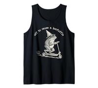 Off to Cause a Kerfuffle Whimsical Frog Wizard Frog Meme Tank Top