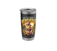 Off to Cause A Kerfuffle Wizard Cat Riding Snail Stainless Steel Insulated Tumbler