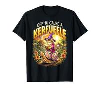 Off to Cause A Kerfuffle Wizard Cat Riding Snail T-Shirt