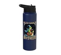 Off to Cause A Kerfuffle Wizard Frog Riding Snail Stainless Steel Insulated Water Bottle
