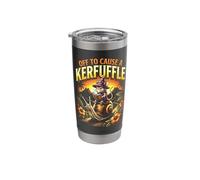 Off to Cause A Kerfuffle Wizard Mouse Riding Snail Stainless Steel Insulated Tumbler