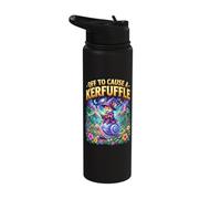 Off to Cause A Kerfuffle Wizard Mouse Riding Snail Stainless Steel Insulated Water Bottle