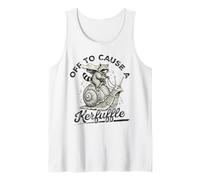 Off to Cause A Kerfuffle Wizard Raccoon Riding Snail Tank Top