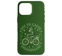 Off To Cause Shenanigans Baboon St Patricks Day Case for iPhone 16 Pro Max