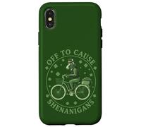 Off To Cause Shenanigans Baboon St Patricks Day Case for iPhone X/XS
